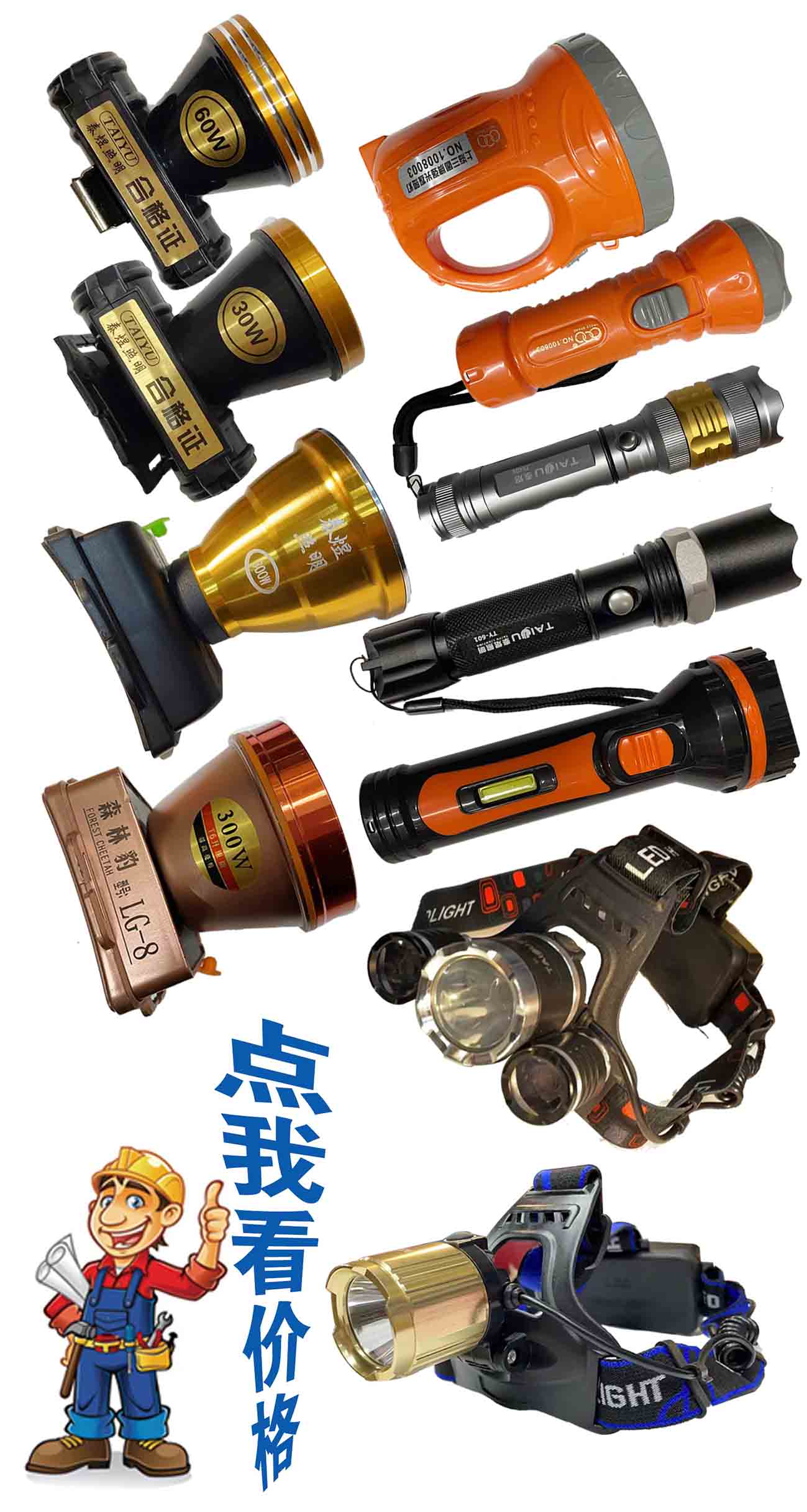 613LED鋰電頭燈、6...